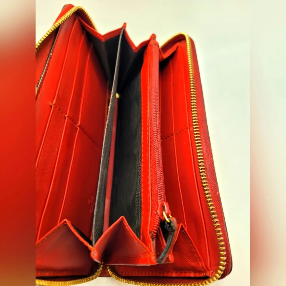 Gucci Sylvie Leather Long Red Sherry Line Wallet - Picture 5 of 6
